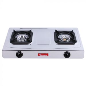2 burner gas stove stainless steel