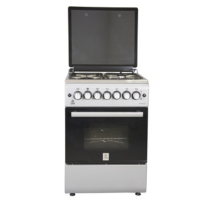 MIKA Ruby Standing Cooker, 58cm X 58cm, 3 + 1, Electric Oven, Half Inox MST60PU31HI/HC