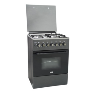 MIKA Standing Cooker, 58cm X 58cm, 3 + 1, Electric Oven, Decor Silver MST6031DS/TRL