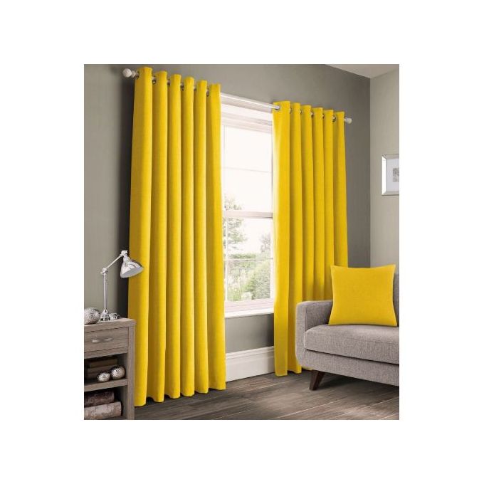 Generic Yellow Curtains 2Pc (1.5M Each) 