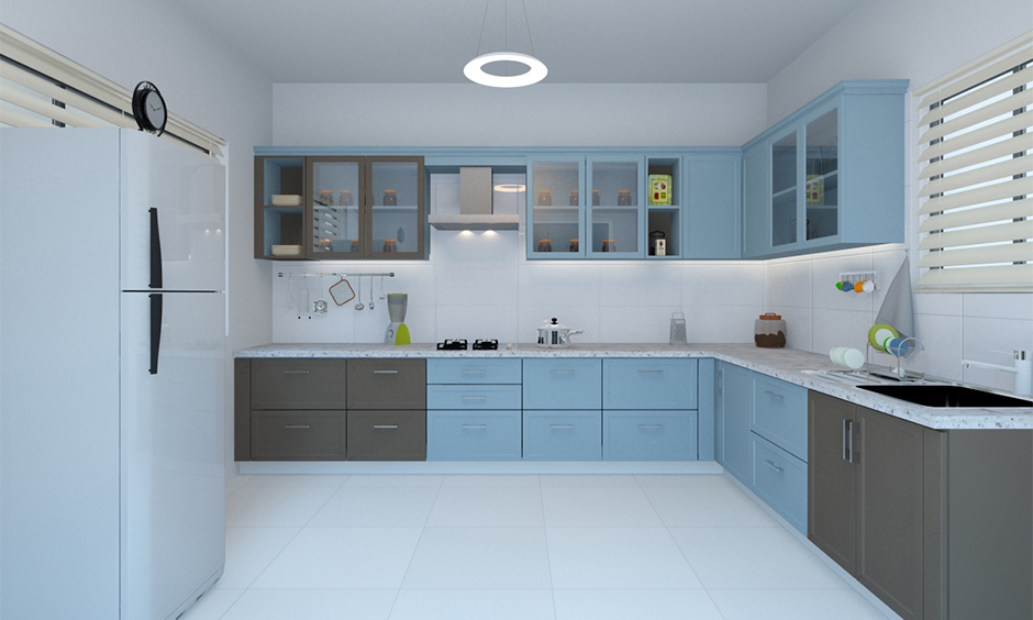 Image of L-shaped kitchen design in Kenya]