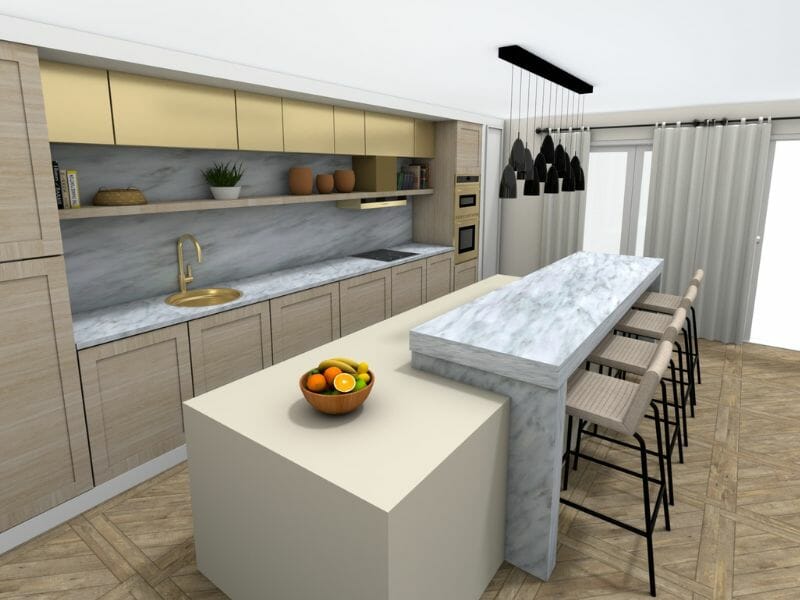 Image of Island kitchen design in kenya