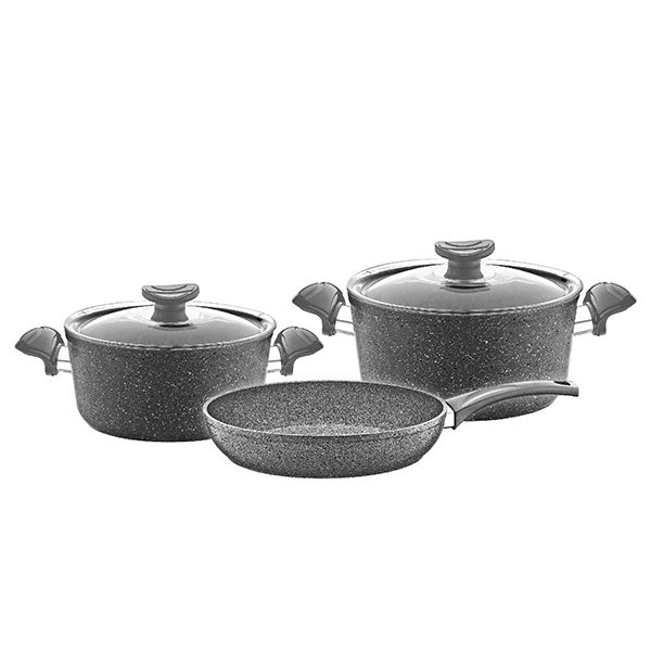 OMS Non Stick Granite Cookware Set of 5 Pcs