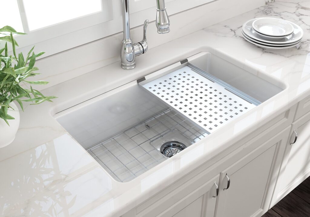 Fireclay kitchen sink