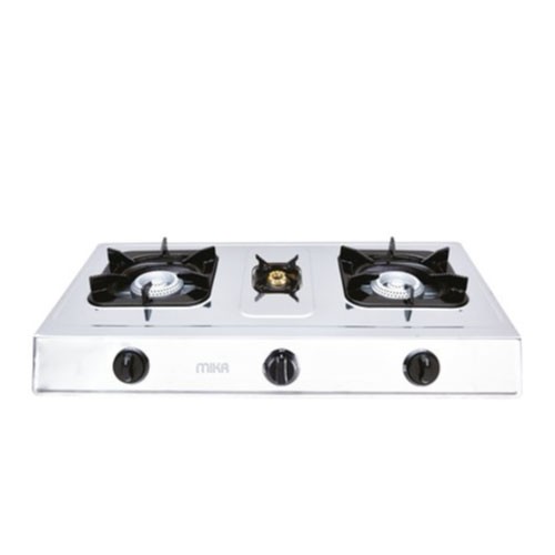 Mika Triple Burner Stainless Steel Body Gas Stove MGS2203