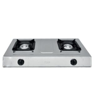 mika Gas Stove Table Top Stainless Steel Body Double Burner Inox