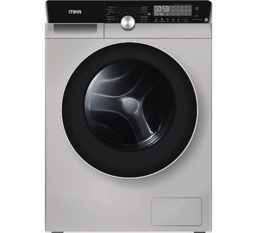 Mika Washing Machine 8Kg Fully Automatic Front Load, Dark Silver