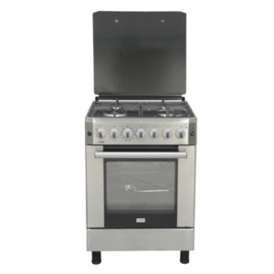Mika Standing Cooker, 60cm X 60cm, 4 Gas, Electric Oven, Half Inox - MST614GHI/WOK