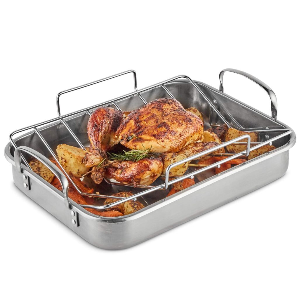 VonShef Large Stainless Steel Roasting Pan