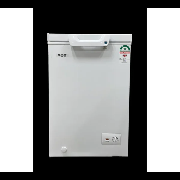 Von VAFC10DHW Chest Freezer, 98L - White